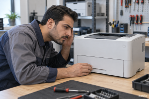 صدای غیرعادی پرینتر و بررسی ایمن سینی کاغذ