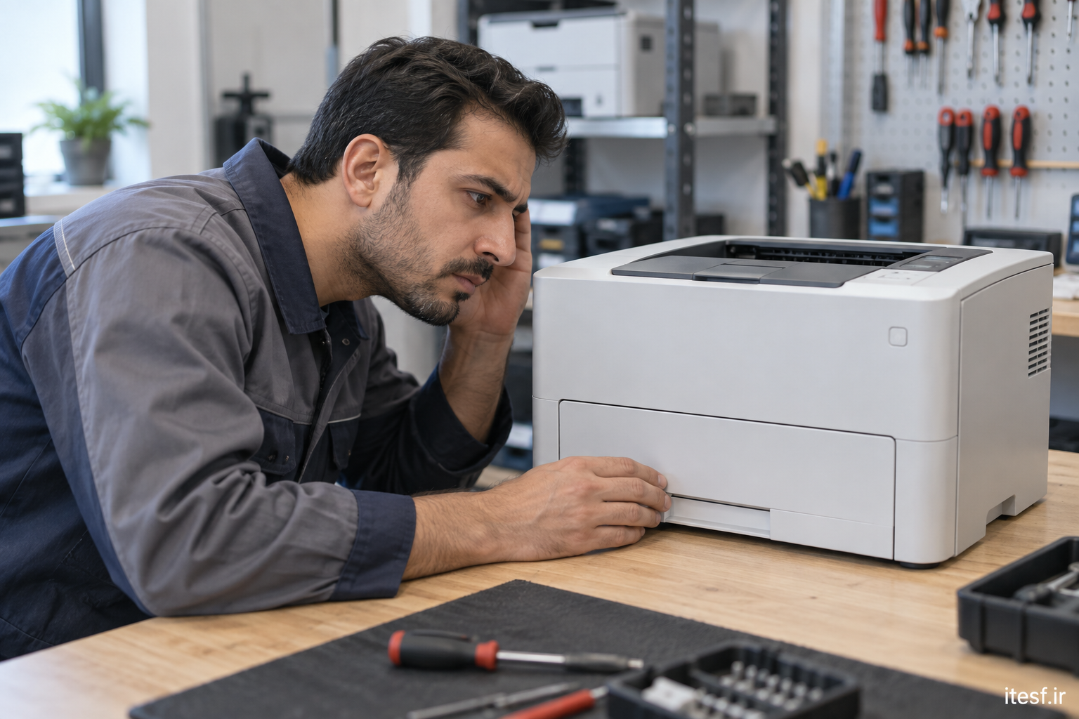 صدای غیرعادی پرینتر و بررسی سینی کاغذ